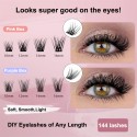 DIY Eyelash Extension Kit C Curl Individual Lash Clusters Kit 144pcs DIY Eyelash Extension Kit C Curl Individual Lash Clusters Kit 144pcs