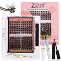 DIY Eyelash Extension Kit C Curl Individual Lash Clusters Kit 144pcs DIY Eyelash Extension Kit C Curl Individual Lash Clusters Kit 144pcs