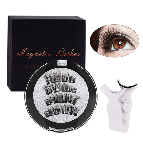 Dual Magnetic Eyelashes Kit Reusable Natural Looking False Eyelashes
