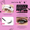 Eyelash Extension Kit DIY 640pcs 9-16mm 30D 40D 50D Lash Clusters Kit