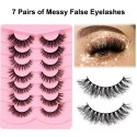 False Eyelashes Natural Look Lashes 3D Fluffy Fake Eyelashes 7 Pairs False Eyelashes Natural Look Lashes 3D Fluffy Fake Eyelashes 7 Pairs