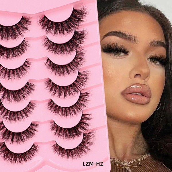 False Eyelashes Natural Look Lashes 3D Fluffy Fake Eyelashes 7 Pairs False Eyelashes Natural Look Lashes 3D Fluffy Fake Eyelashes 7 Pairs