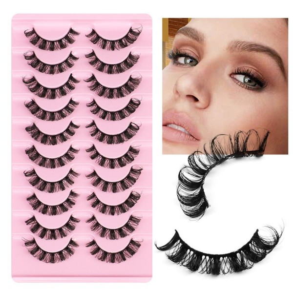 False Eyelashes Russian Strip Lashes Extension D Curl Fake Lashes False Eyelashes Russian Strip Lashes Extension D Curl Fake Lashes