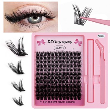 Lash Extension Kit DIY Lash Clusters 60D 80D D Curl Individual Lashes
