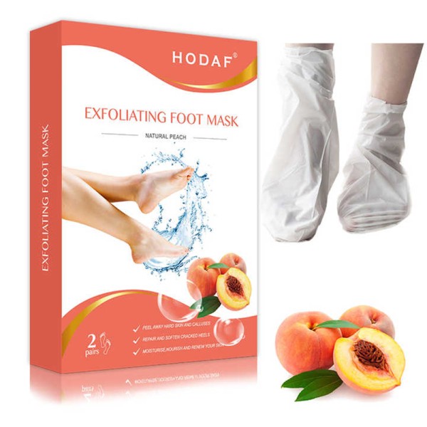 Exfoliation Foot Mask Peach Foot Peeling Masks For Dry Feet 2 Pairs