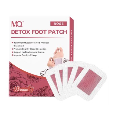 Natural Rose Detox Foot Patch To Improve Quality of Sleep 10 Pads