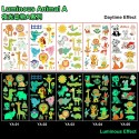 50 Sheets Luminous Tattoos for Kids Cartoon Temporary Tattoo Stickers