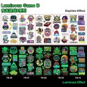 50 Sheets Luminous Tattoos for Kids Cartoon Temporary Tattoo Stickers