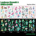 50 Sheets Luminous Tattoos for Kids Cartoon Temporary Tattoo Stickers