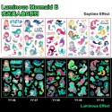 50 Sheets Luminous Tattoos for Kids Cartoon Temporary Tattoo Stickers