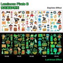 50 Sheets Luminous Tattoos for Kids Cartoon Temporary Tattoo Stickers