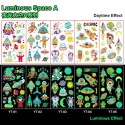 50 Sheets Luminous Tattoos for Kids Cartoon Temporary Tattoo Stickers