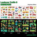 50 Sheets Luminous Tattoos for Kids Cartoon Temporary Tattoo Stickers