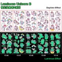 50 Sheets Luminous Tattoos for Kids Cartoon Temporary Tattoo Stickers