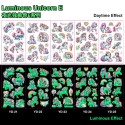 50 Sheets Luminous Tattoos for Kids Cartoon Temporary Tattoo Stickers