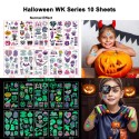Luminous Halloween Temporary Tattoos for Kids Birthday Party 10 Sheets Luminous Halloween Temporary Tattoos for Kids Birthday Party 10 Sheets