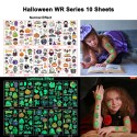 Luminous Halloween Temporary Tattoos for Kids Birthday Party 10 Sheets Luminous Halloween Temporary Tattoos for Kids Birthday Party 10 Sheets