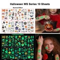 Luminous Halloween Temporary Tattoos for Kids Birthday Party 10 Sheets Luminous Halloween Temporary Tattoos for Kids Birthday Party 10 Sheets